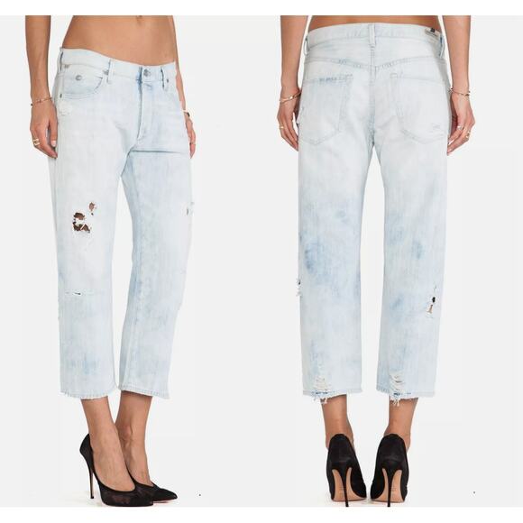 Citizens of Humanity Frankie Crop Jeans in White Out - Picture 1 of 6